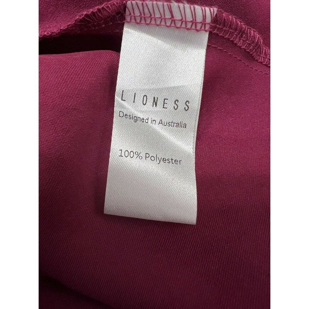 Bridesmaid Lioness Slip Dress 10 XL Magenta Cowl Neck Long Front Slit Sexy Maxi - Picture 10 of 11